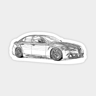 Alfa Romeo Giulia Quadrifoglio Custom Wireframe Sticker